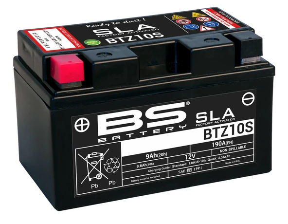 BS BATTERY BTZ10S (SLA) Motosiklet Aküsü SLA Tipi