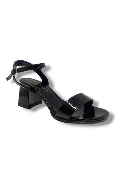 Aydemir 1441-25 Rugan Tek Bant Kalın Topuk Kadın Sandalet ürün görseli 1