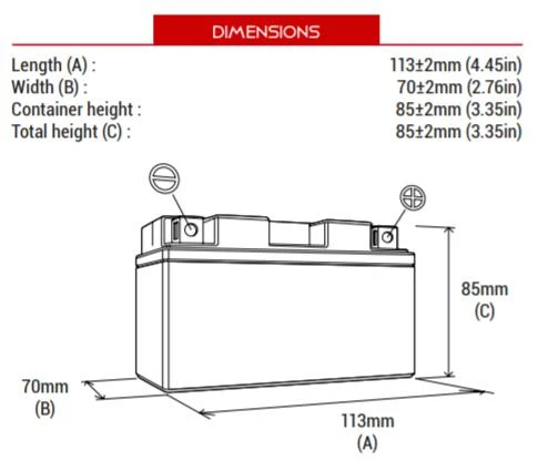 BS BATTERY BTX4L-BS+ / BTZ5S-BS Motosiklet Aküsü - 2