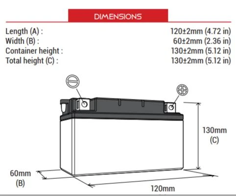 BS BATTERY BB5L-B (DRY) Motosiklet Aküsü - 2