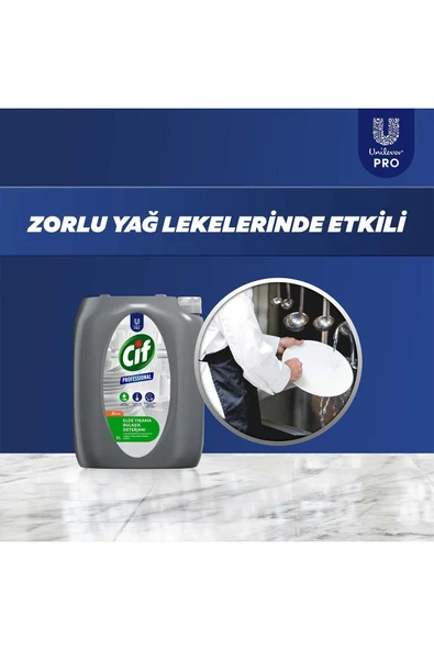 Cif Profesyonel Bulaşık Deterjanı Elde Yıkama 5 L X2 - Resim 7