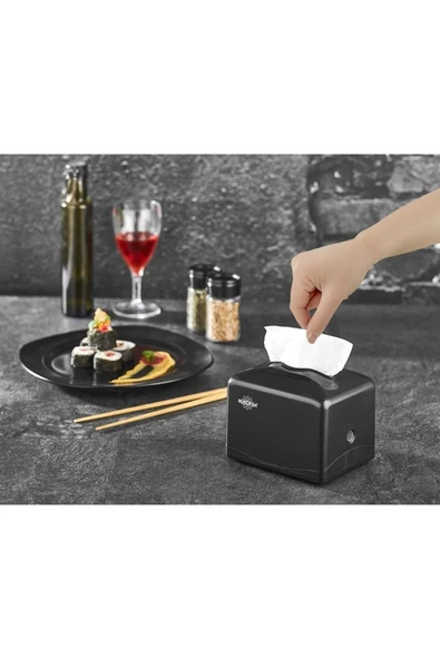 Rulopak Tekçek Mini Peçete Dispenseri Siyah - 3
