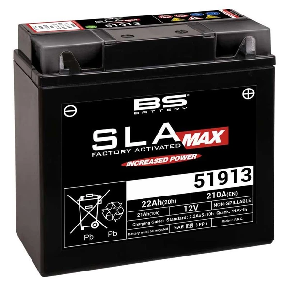 BS BATTERY 51913 SLA MAX BMW Motosiklet Aküsü SLA Tipi