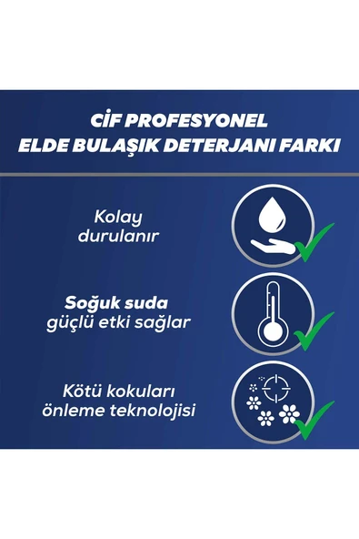 Cif Profesyonel Bulaşık Deterjanı Elde Yıkama 5 L X2 - Resim 4
