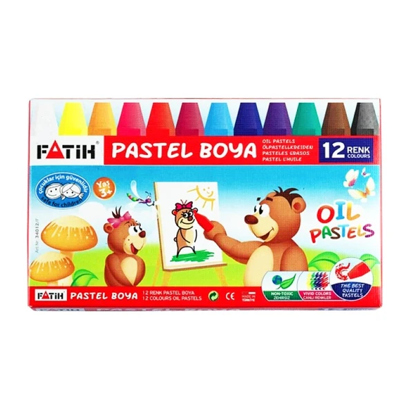 Fatih Pastel Boya Yeni Formül 12 Renk King Size