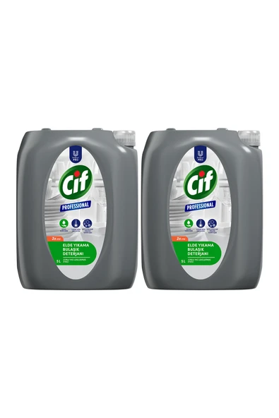 Cif Profesyonel Bulaşık Deterjanı Elde Yıkama 5 L X2 - Resim 2