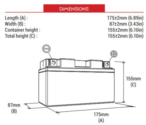 BS BATTERY BTX20L-BS Motosiklet Aküsü - 2