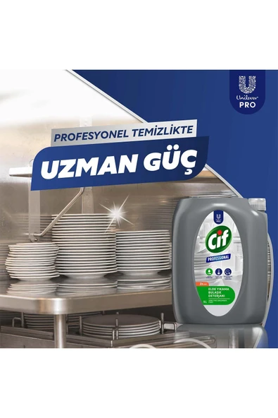 Cif Profesyonel Bulaşık Deterjanı Elde Yıkama 5 L X2 - Resim 3