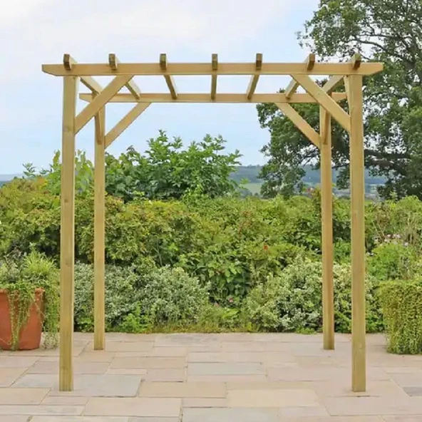 iAhşap Veranda Ahşap 3x3 metre Pergole Gölgelik Kamelya p12 - 3