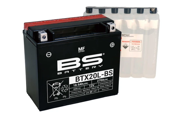 BS BATTERY BTX20L-BS Motosiklet Aküsü