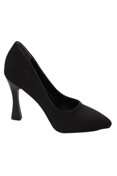 Celira Siyah Süet Topuklu 8 Cm Kadın Stiletto Ayakkabı - 3