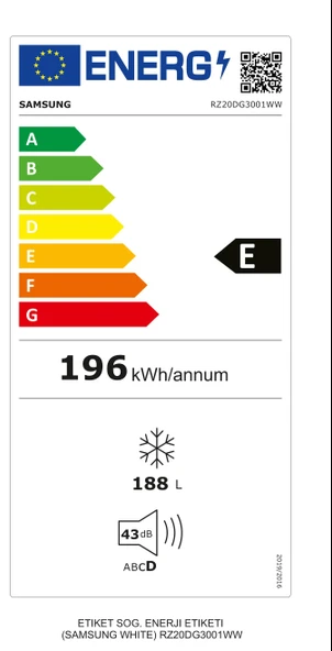 Samsung RZ20DG3001WWTR Beyaz Dikey Derin Dondurucu - 2