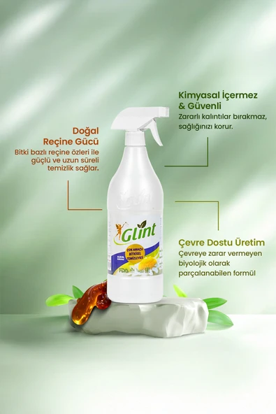 GLİNT 1 Litre %100 Bitkisel Küf Fırın Izgara Temizleyici Yağ Sökücü Çok Amaçlı Yüzey Temizleyic - 5