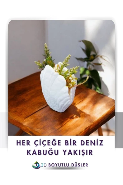 Deniz Kabuğu Modern Vazo - 2