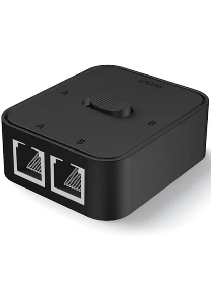 2 Giriş 1 Çıkış / 1 Giriş 2 Çıkış Manuel Ethernet Anahtarı | 1000Mbps RJ45 Splitter - 4