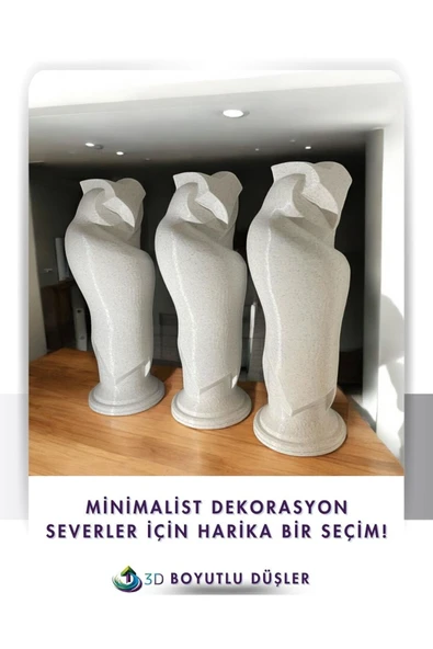 Baykuş -Mermer Desen - Dekoratif Obje - Biblo-FİGÜR - 3