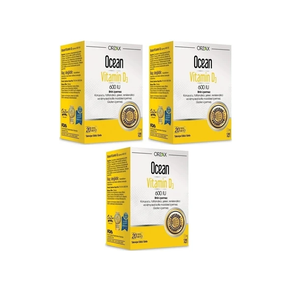 Ocean Vitamin D3 600 Iu 20ML Sprey 3 Kutu