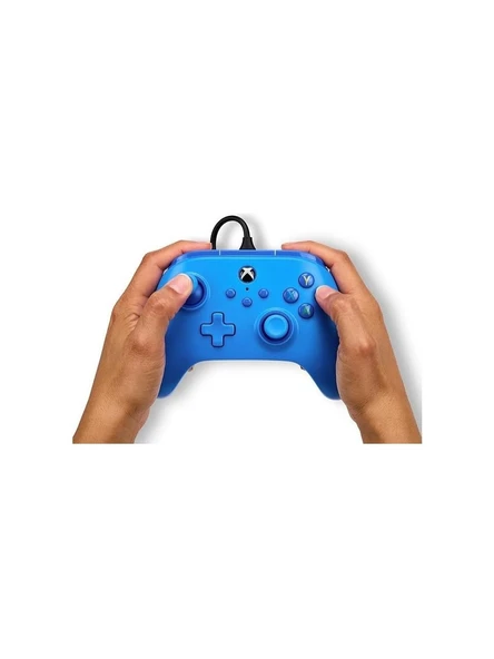 PowerA Xbox Kablolu Oyun Kolu Lisanslı Series x S Uyumlu Mavi Windows Pc Uyumlu(VİTRİN ÜRÜNÜ) - 3