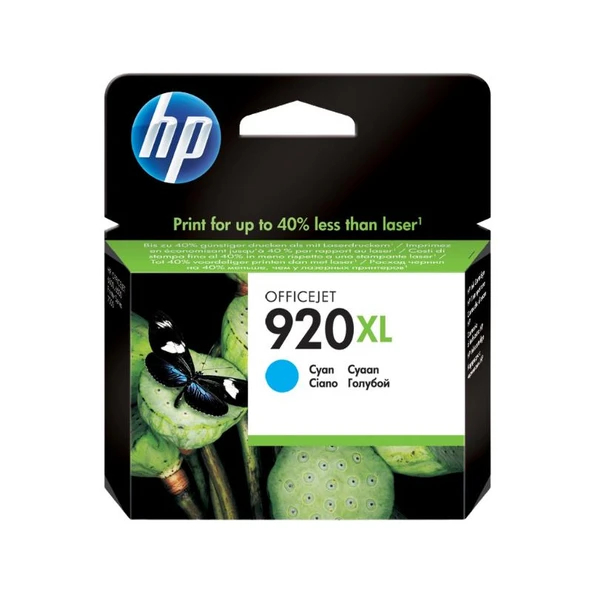 HP 920XL Cyan Mavi Yüksek Kapasiteli Kartuş CD972AE, Officejet 6000, 6500, 7000, 7500