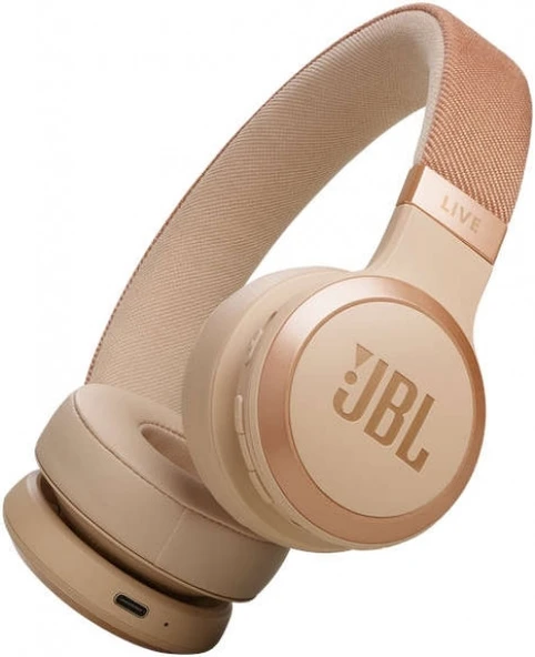 Jbl Live 670Bt NC Bluetooth Kulak Üstü Kulaklık Kum Beji