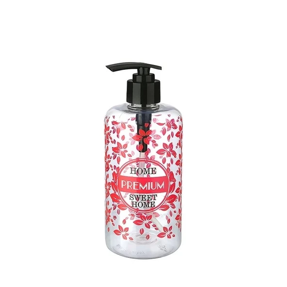 Şeffaf Sıvı Sabunluk Yuvarlak Plastik Pompalı 500 ML - 3