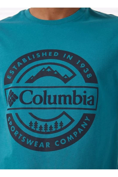 Columbia CSC Button Badge Erkek Kısa Kollu Tişört CS0387 - Resim 9