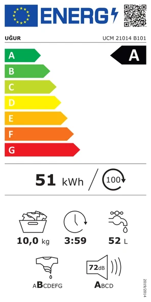 Uğur UCM 21014 B101 10 Kg 1350 Devir Beyaz Çamaşır Makinesi - 2