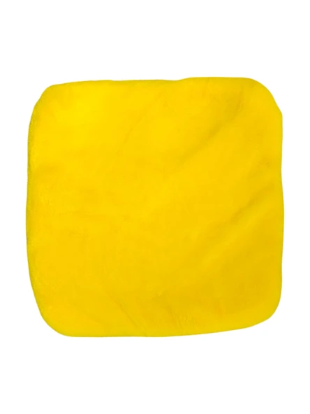 Yumuşak Tüylü Peluş Serme Oto Koltuk Koruyucu Minder Ön Tekli Sarı - 2