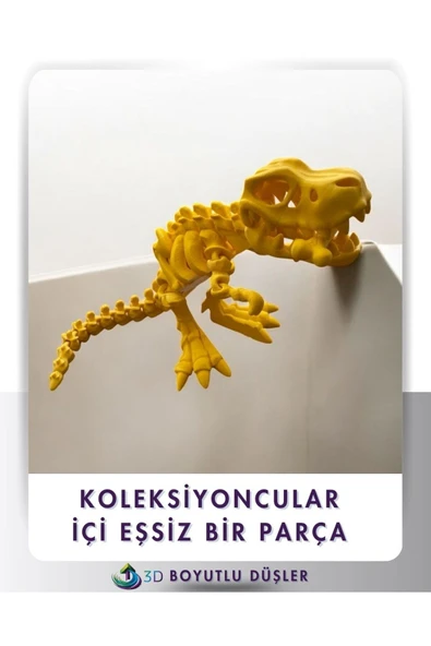 Sevimli Iskelet Trex - Hareketli Organik Oyuncak - 3d Baskı - Dinazor 30cm Boyunda - 2