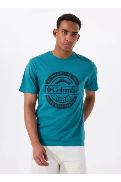 Columbia CSC Button Badge Erkek Kısa Kollu Tişört CS0387 - Resim 6