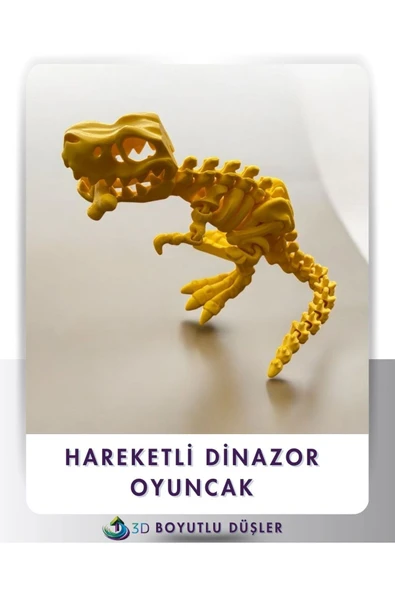 Sevimli Iskelet Trex - Hareketli Organik Oyuncak - 3d Baskı - Dinazor 30cm Boyunda