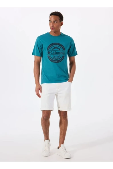 Columbia CSC Button Badge Erkek Kısa Kollu Tişört CS0387 - Resim 7