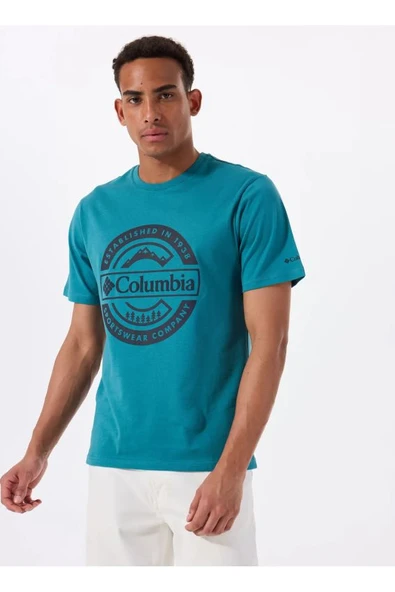 Columbia CSC Button Badge Erkek Kısa Kollu Tişört CS0387 - Resim 8