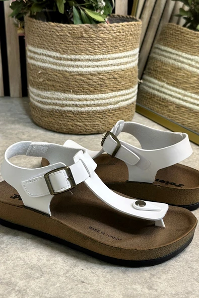 Günlük Kadın Terlik Tek Parmak Arası Rahat Mantar Taban Tokalı Ayarlanabilir Sandalet 148 - 34170 - 6