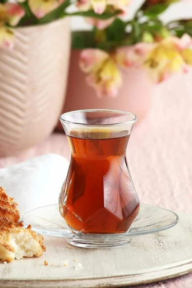 Lav Alya Çay Bardağı 6'lı Yeni Model Modern Bardak ALY326 - 6