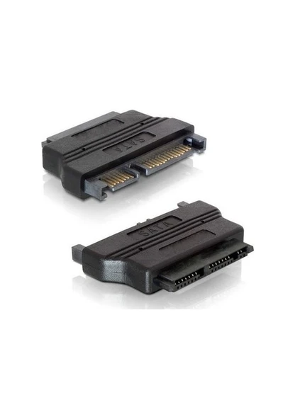 Micro SATA (7+9) Dişi to SATA (7+15) Erkek Çevirici Adaptör – 1.8” SSD Dönüştürücü - 2