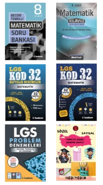 TUDEM YAYINLARI LGS MATEMATİK BECERİ TEMELLİ SORU BANKASI - MATEMATİK KLAVUZ DENEME - MATEMATİK KOD 32 - MATEMATİK 32 HA ürün görseli