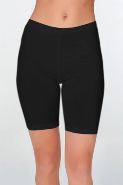 3 Adet Çift Kaplan Bayan Elastanlı Uzun Şort Boxer 611 - Resim 2