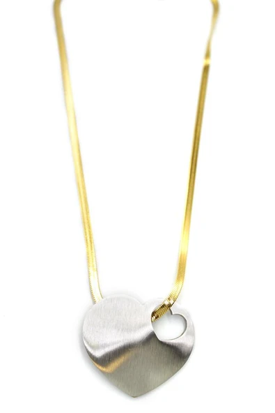 Kalp Kolye - Gümüş - Resim 2