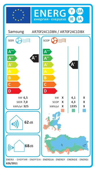 Samsung WindFree Premium Black AR70F24C1DB/SK A++ 24000 BTU Inverter Duvar Tipi Klima - 4