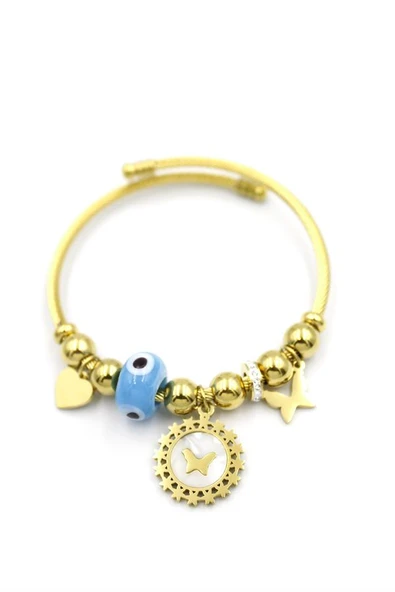 Kelebek Charm Bilezik - Altın - Resim 2