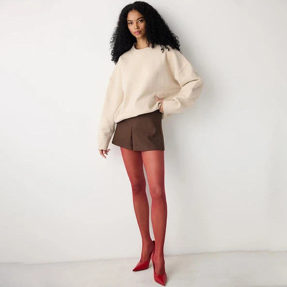 Penti Likra Fashion Fit 15 Parlak Külotlu Çorap - 5