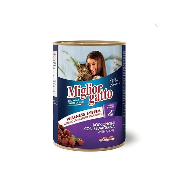 Miglior Gatto Game Av Hayvanlı Parça Etli Kedi Konservesi 405 Gr