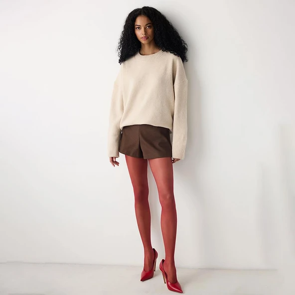Penti Likra Fashion Fit 15 Parlak Külotlu Çorap - 4