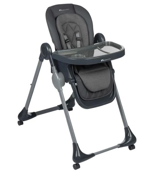 Bebeconfort Olea Katlanabilir Tekerlekli Mama Sandalyesi Mineral Graphite - 2