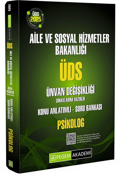 Pegem 2025 ÜDS Aile ve Sosyal Hizmetler Bakanlığı Ünvan Konu Anlatımlı Soru Bankası PSİKOLOG - Resim 3