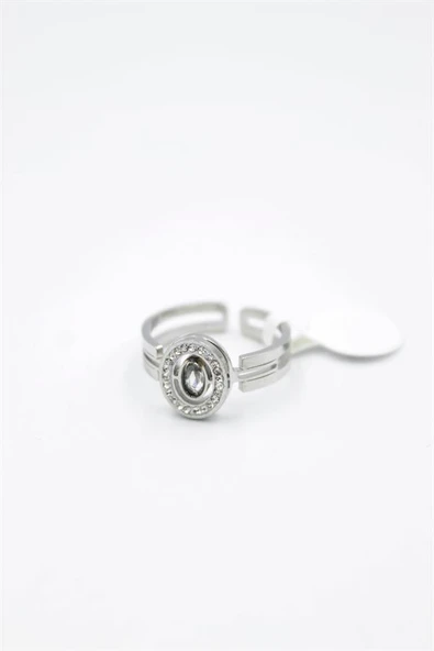 6'lı Yuvarlak Taşlı Yüzük - Gümüş - Resim 2