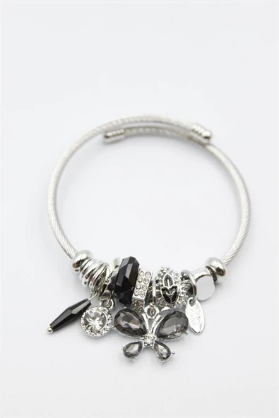 Kelebek Charm Bilezik - Siyah ürün görseli 1