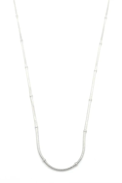 Toplu Yılan Zincir - 45cm - Gümüş