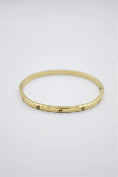 CRT Model Taşlı İnce  Bilezik - Altın ürün görseli